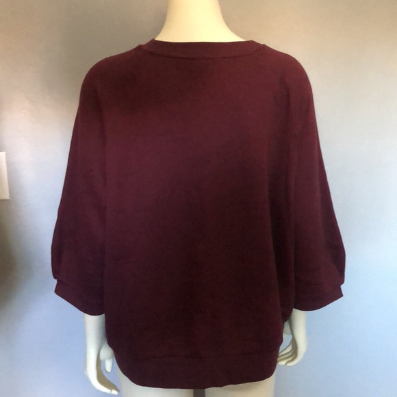 Women's Embellished Elbow-Sleeve Sweatshirt, Created for Macy's - Picture 6 of 8